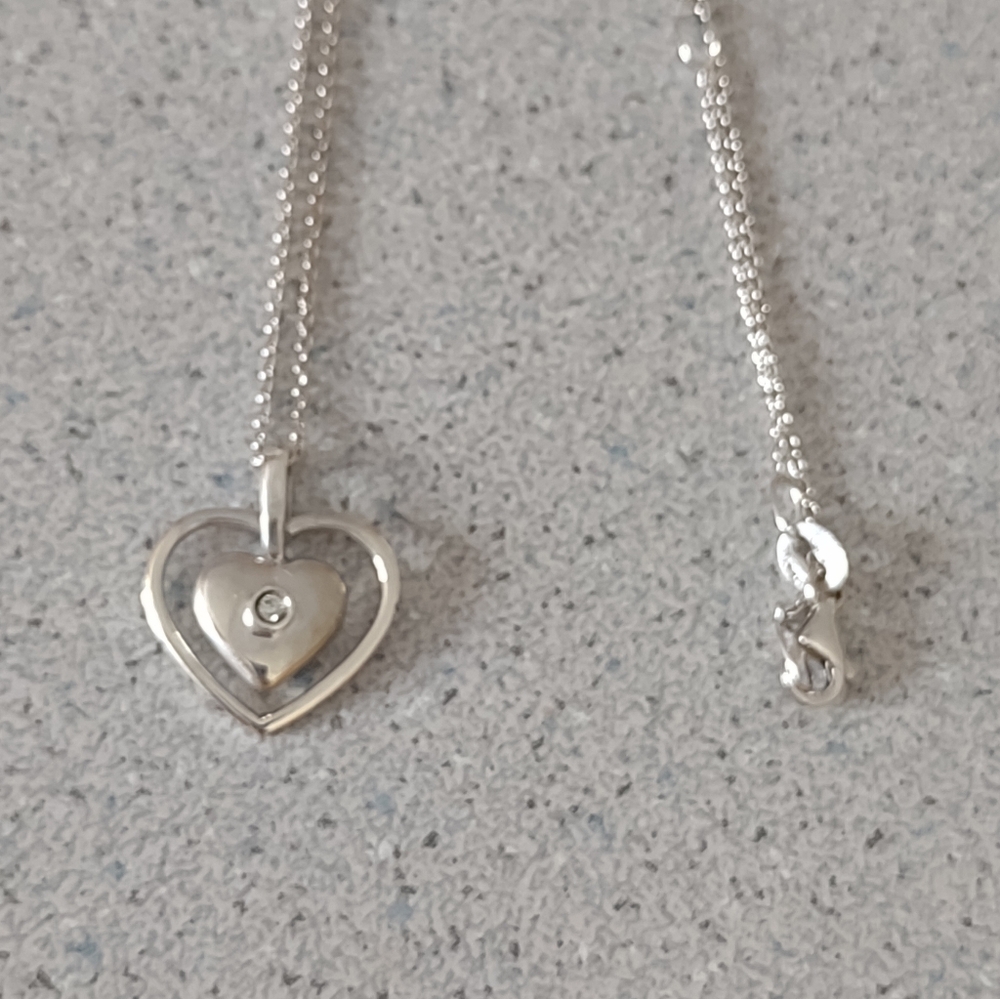 Final Price!*Graduation Idea!*Sterling/Dia Heart